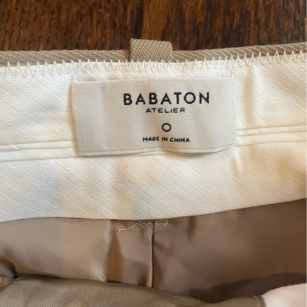Babaton Beige Wide-Leg Trousers - Picture 8 of 9